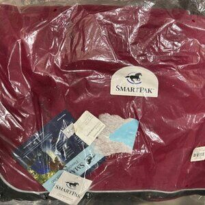 NIB SmartPak Fleece Qtr Sheet/Cooler Burgundy SZ LG Horse 60"